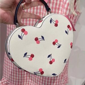 Kate Spade Love Shack Cherry Heart Crossbody in Cream white
